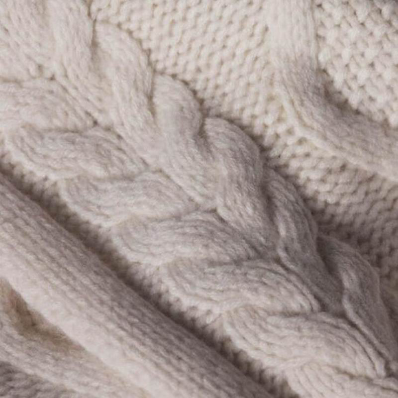 Pure Cashmere Scarves White Knitted Women Fashional Winter Scarf